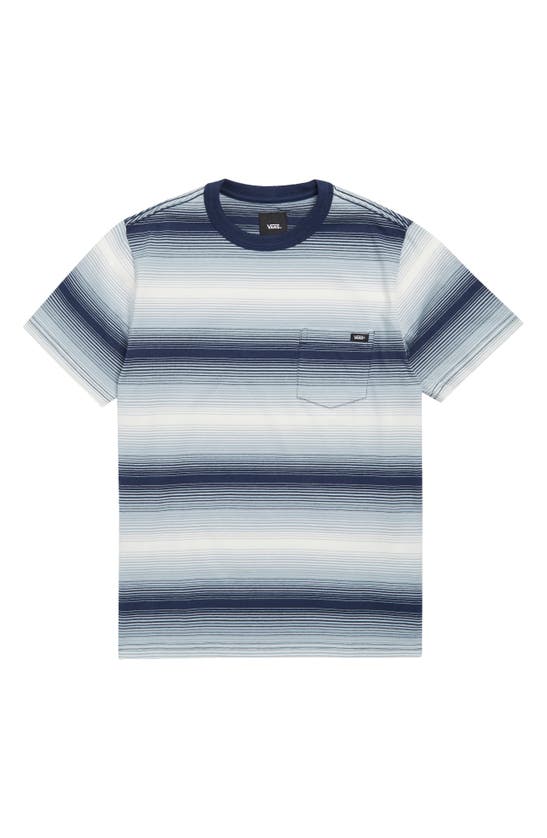 Shop Vans Nature's Bounty Stripe Pocket T-shirt In Dress Blues-copen Blue