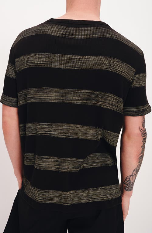 Shop Atm Anthony Thomas Melillo Oversize Sun Bleached Stripe Cotton T-shirt In Black