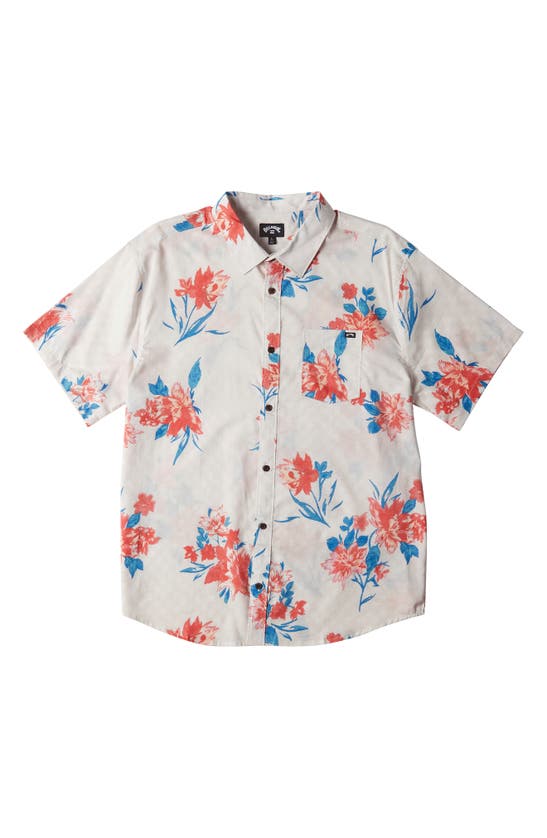 Shop Billabong Kids' Sundays Button-up Shirt In Fog
