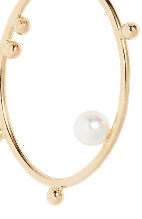 Shop Poppy Finch Scattered Bubble Frontal Hoop Earrings In Gold