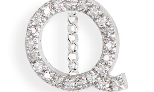 Meshmerise Bezel Diamond Initial Chain Necklace In White-q