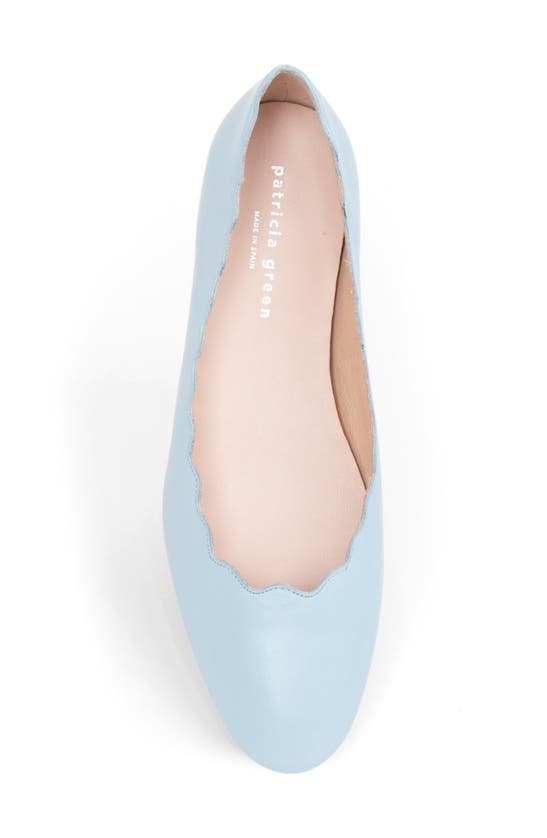 Shop Patricia Green Palm Beach Scalloped Ballet Flat In Sky Blue