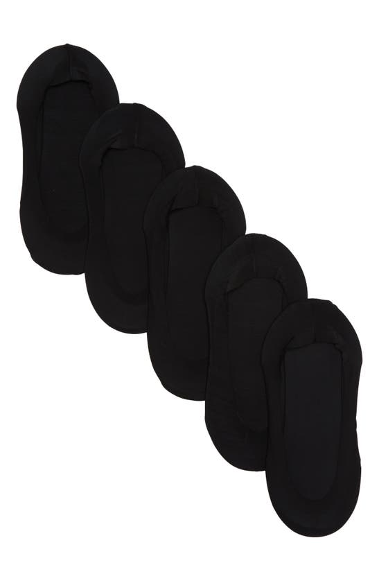 Shop Memoi Fine Edge Sock Liners In Black