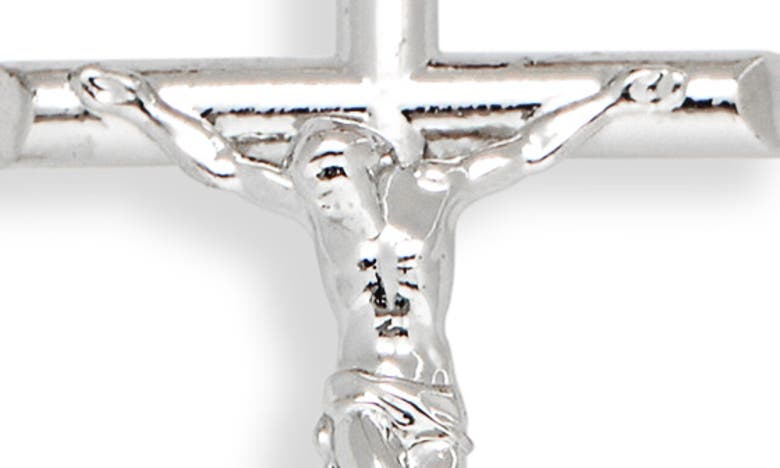 Shop Dolce & Gabbana Cross Bead Bracelet In Argento/ Palladio