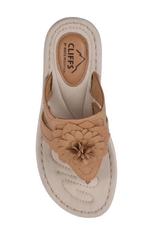 Shop Cliffs By White Mountain Cassia Flower Flip Flop In Tan/smooth