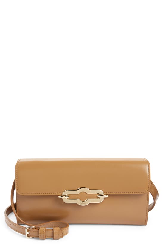 Shop Mulberry Pimlico Super Leather Wallet On A Strap In Sable