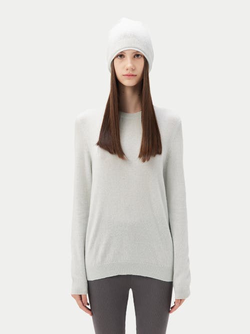 Gobi Cashmere Cashmere Hat And Sweater Set In Milky Green