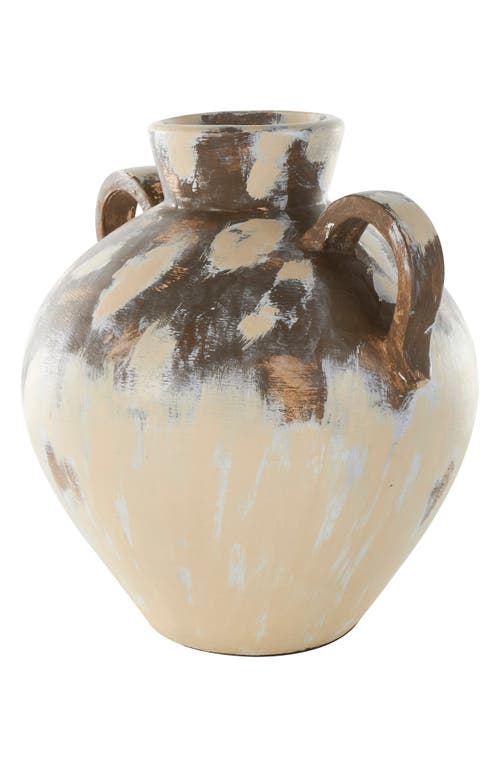 Ginger Birch Studio Cream Ceramic Vase In Cream