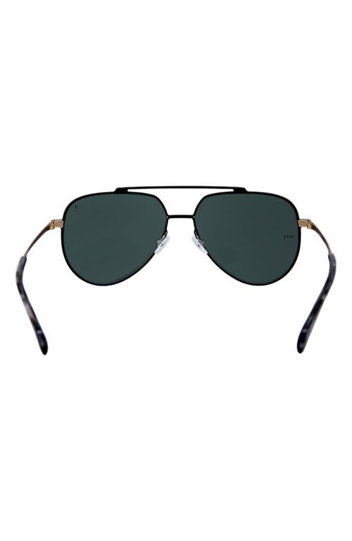 Shop Mita Sustainable Eyewear Vizcaya 58mm Aviator Sunglasses In Matte Black/green