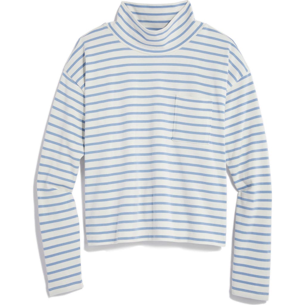 Vineyard Vines Jamestown Relaxed Fit Stripe Organic Cotton Top In Blue