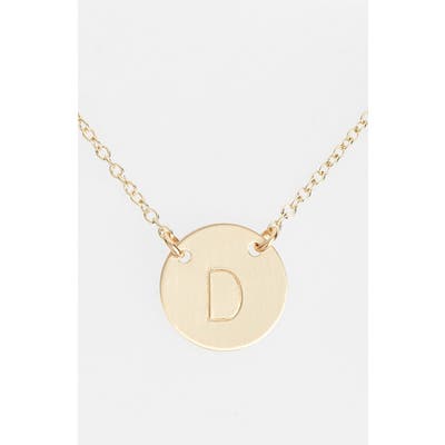Nashelle 14K-Gold Fill Anchored Initial Disc Necklace