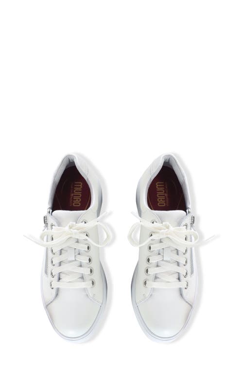 Munro Tilly Sneaker In White Leather