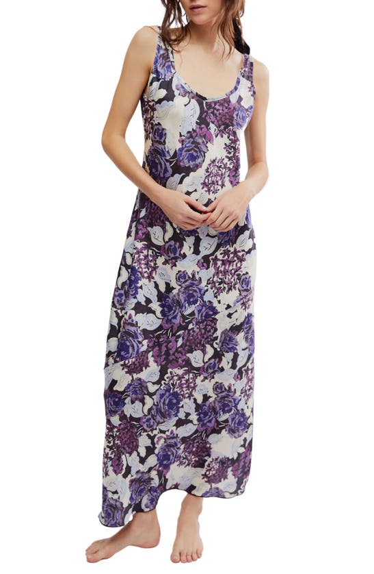 Free People Worth The Wait Floral Maxi Dress In Dark Night Combo