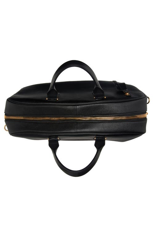 Shop Tom Ford Buckley Leather Duffle Bag In Black