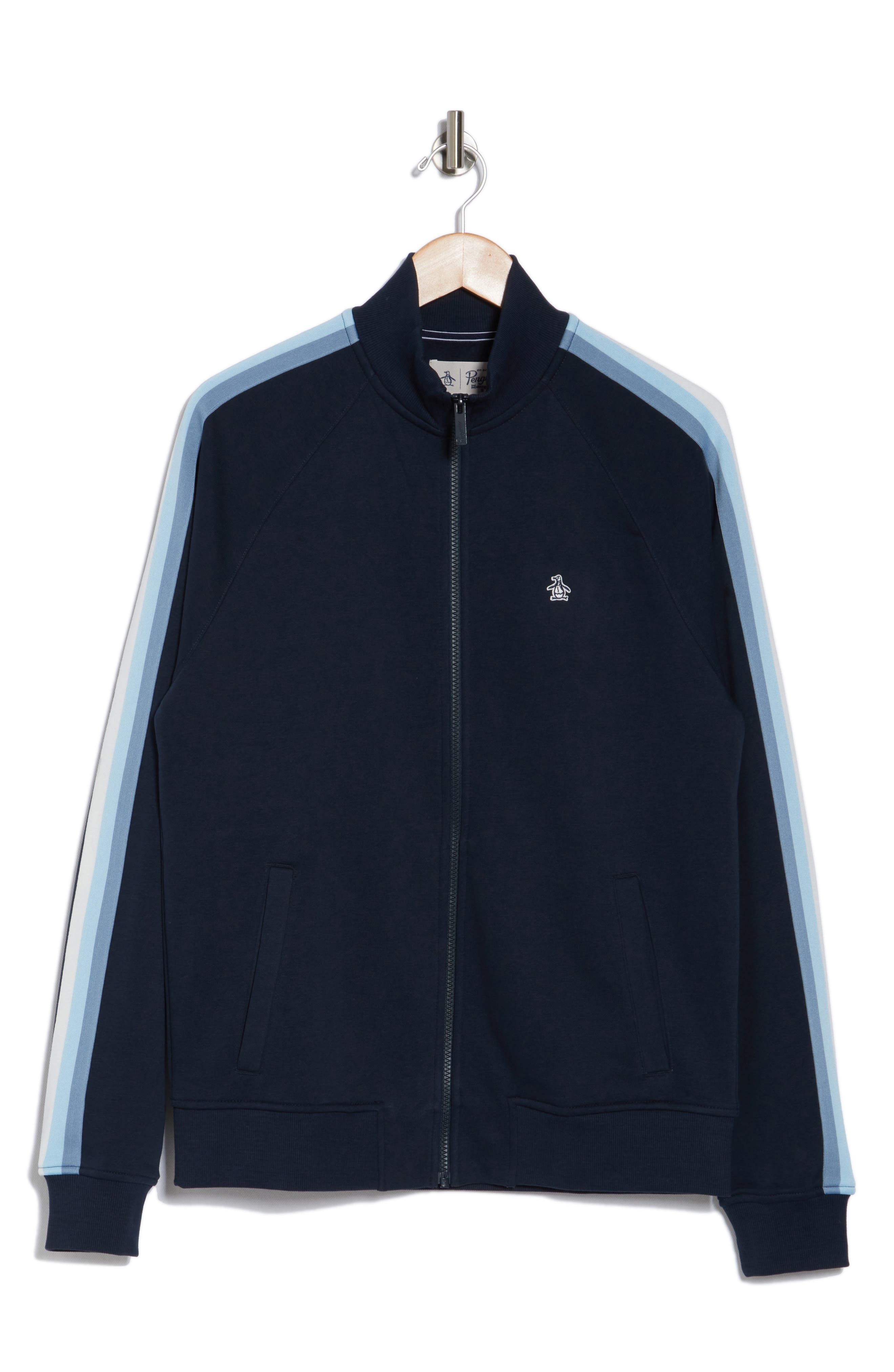 Original Penguin Stripe Track Jacket In Dark Sapphire