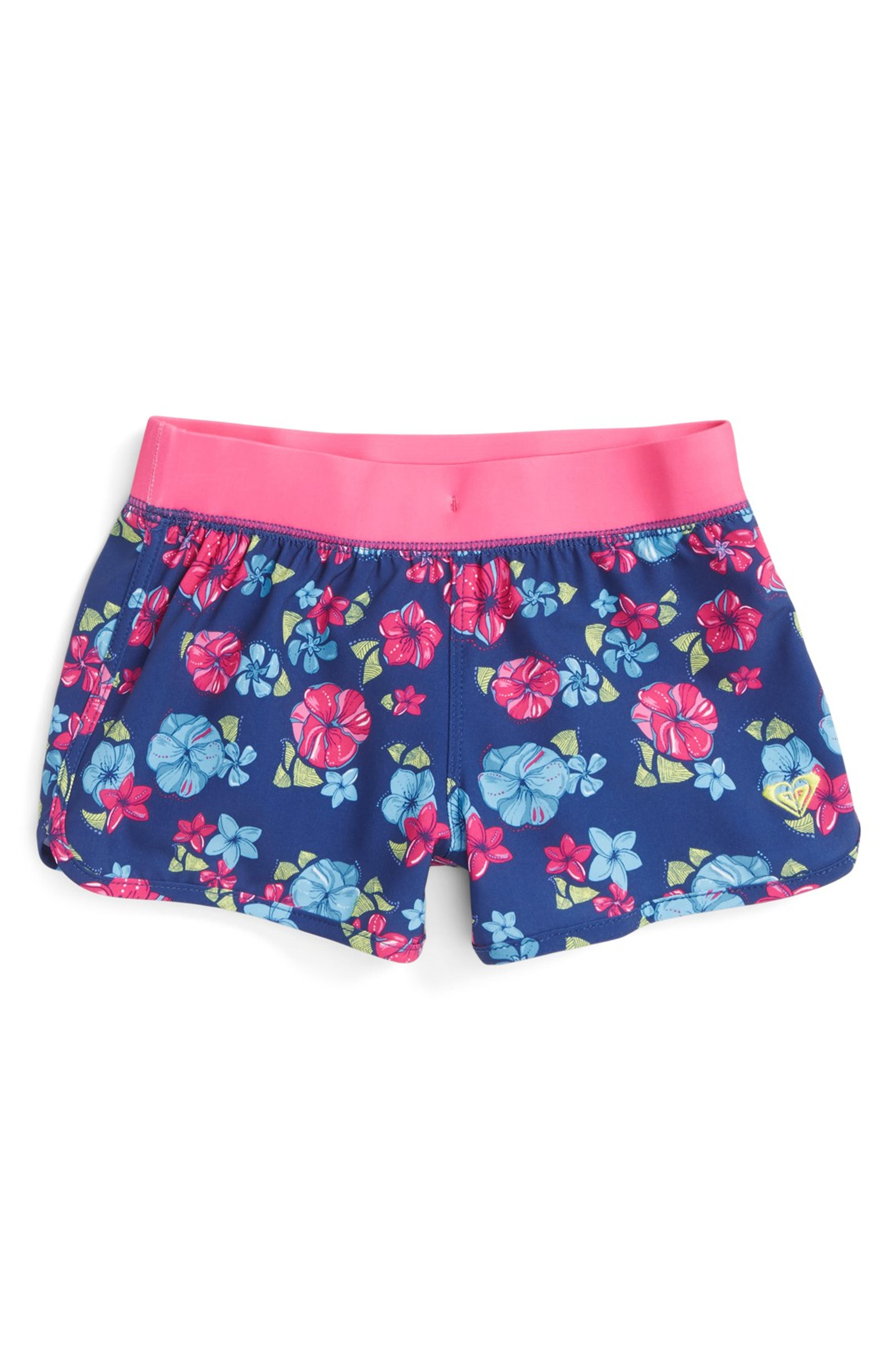 Roxy 'Tropical' Floral Print Board Shorts (Toddler Girls & Little Girls ...