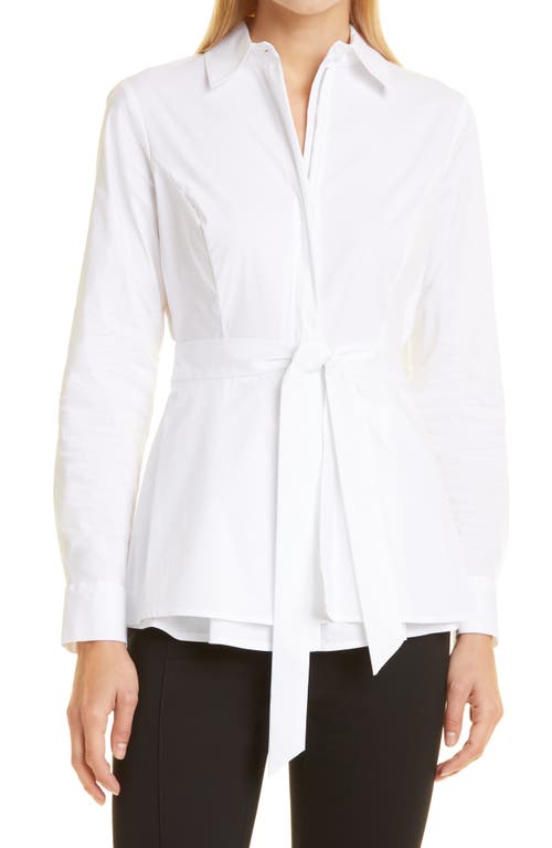 Donna Karan New York DONNA KARAN WOMAN Essentials Belted Zip Tunic in White