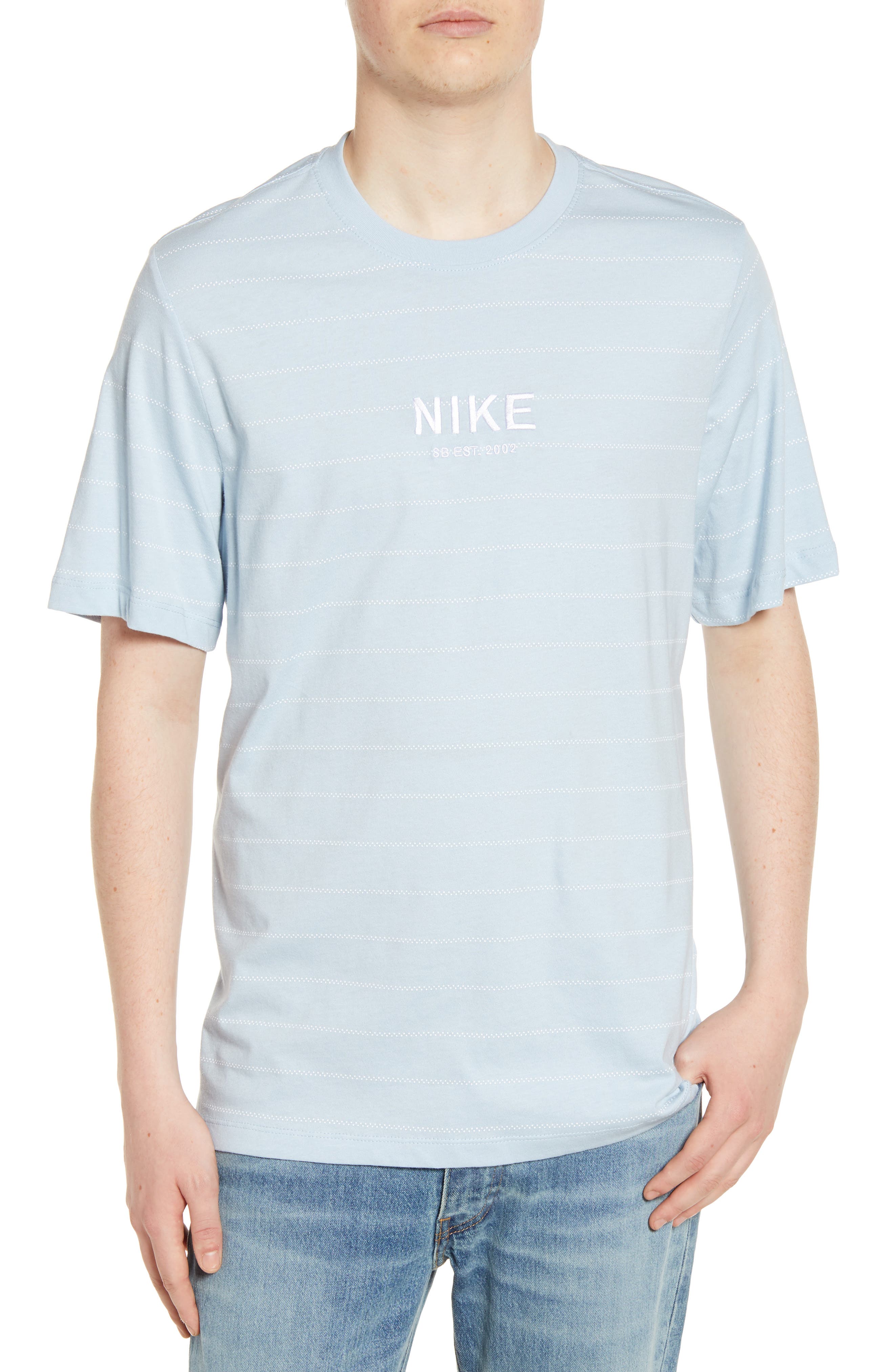 Nike Sb Jacquard Stripe T-Shirt, Blue