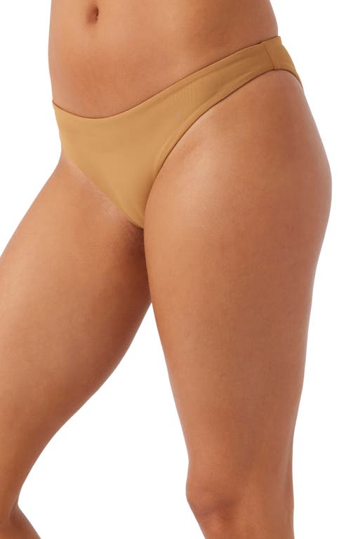 Shop O'neill Rockley Saltwater Solids Bikini Bottoms In Tobacco Brown