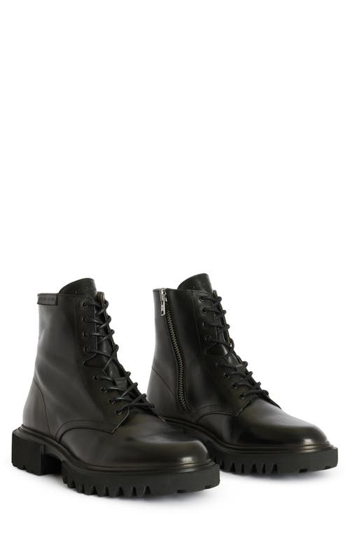 AllSaints Vaughan Zip Derby Boot Black at Nordstrom,