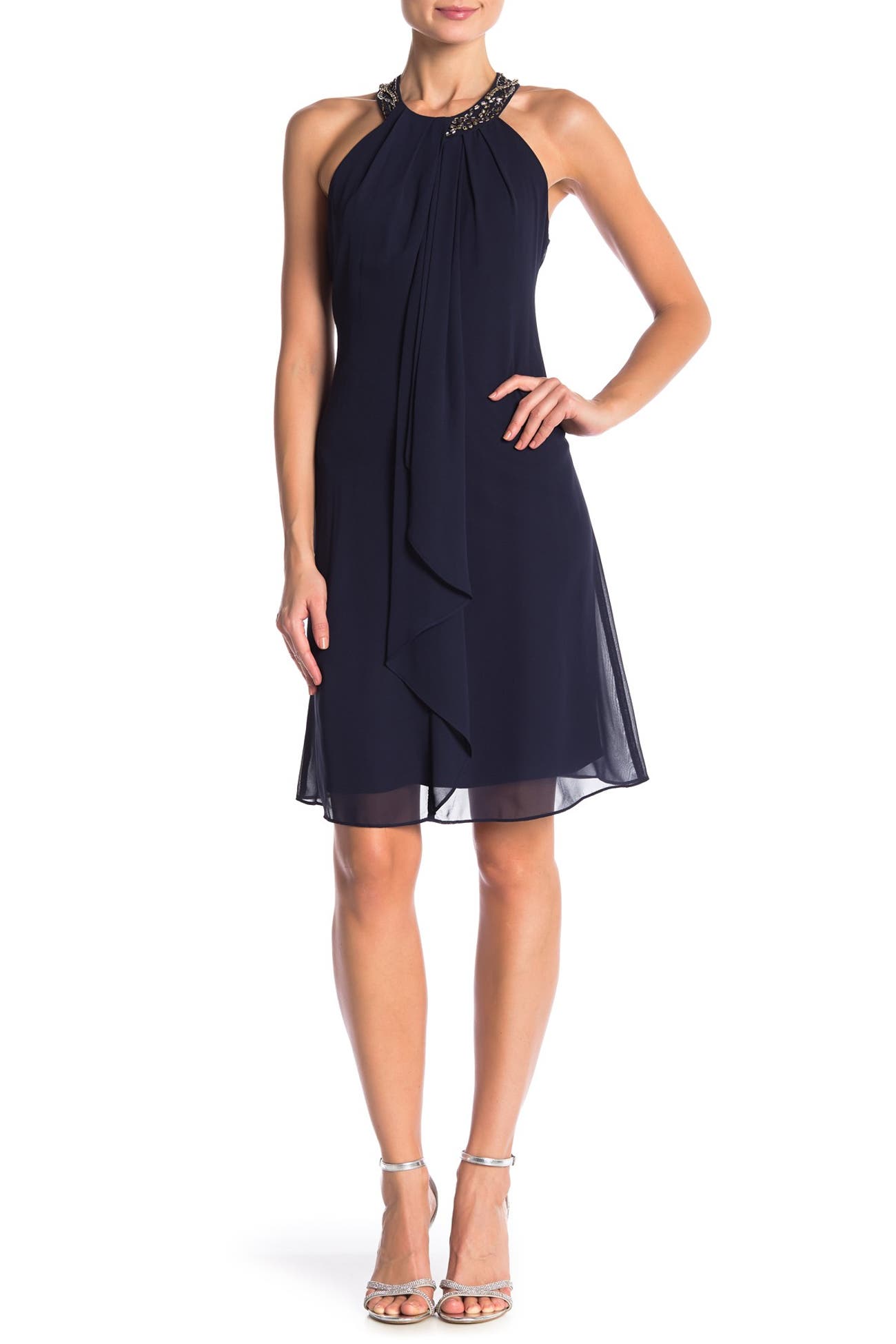 SLNY Necklace Halter Dress Nordstrom Rack