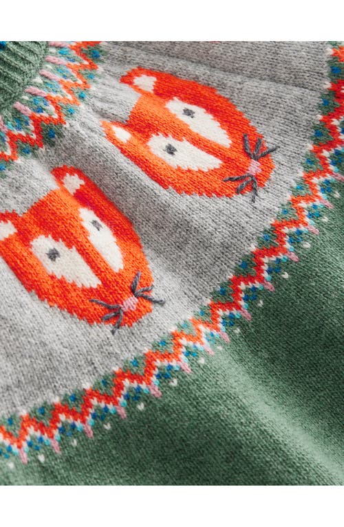 Shop Mini Boden Kids' Fair Isle Sweater In Ivy Green