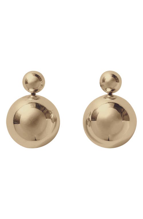 Annika Inez Hemisphere Swivel Drop Earrings in Gold 