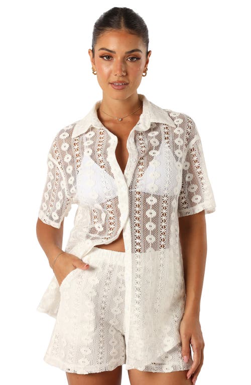 Petal And Pup Petal & Pup Eden Lace High Waist Shorts In White