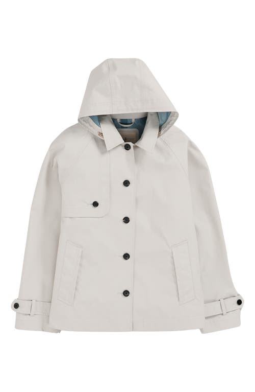 Shop Seasalt Cornwall Neap Tide Waterproof Organic Cotton Jacket With Removable Hood In Driftwood White