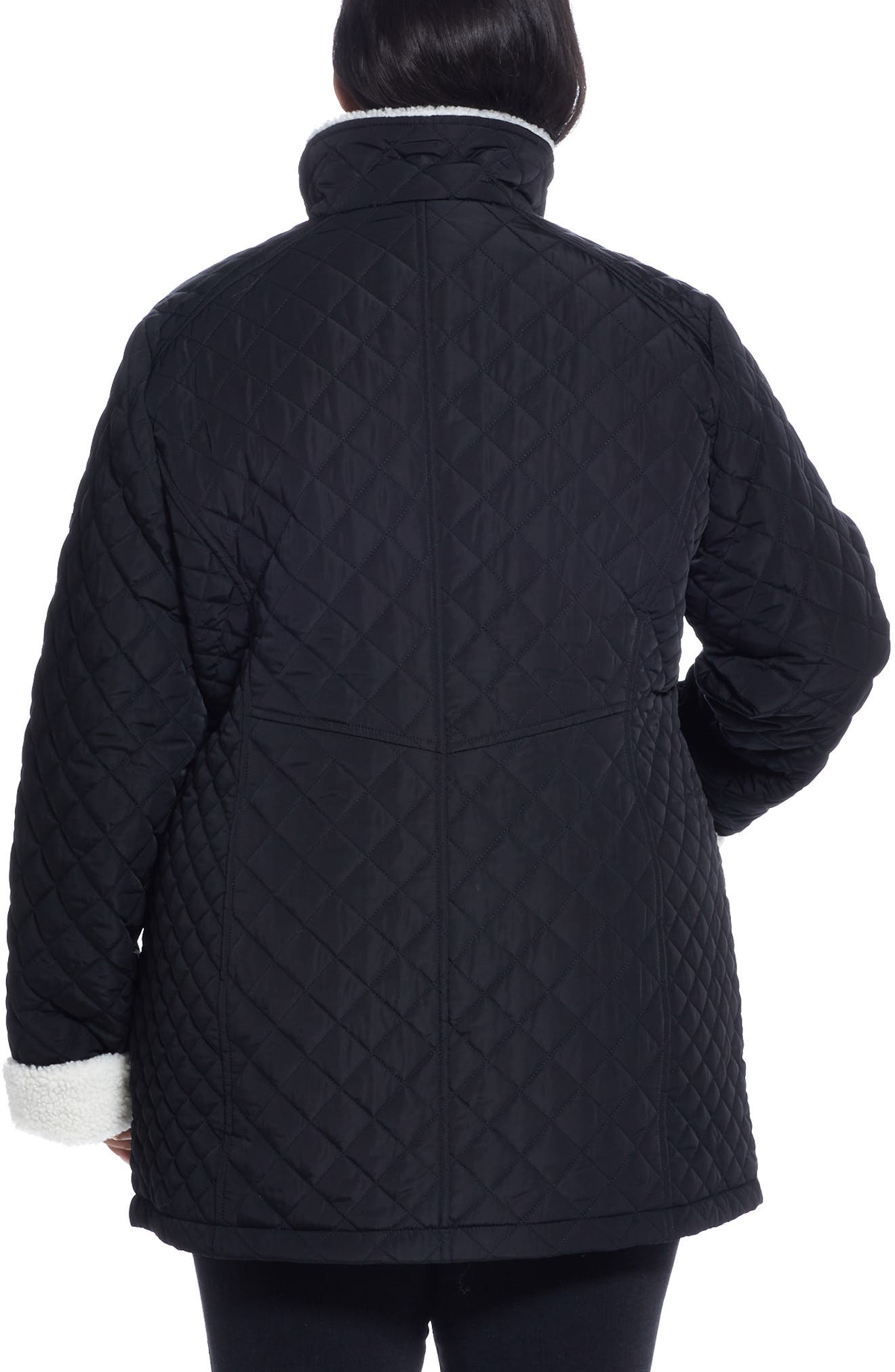 Gallery Quilted Jacket with Faux Shearling Trim Nordstromrack