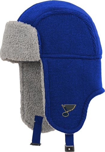 Outerstuff Kids' Youth Blue St. Louis Blues Flat Knit Trapper Hat