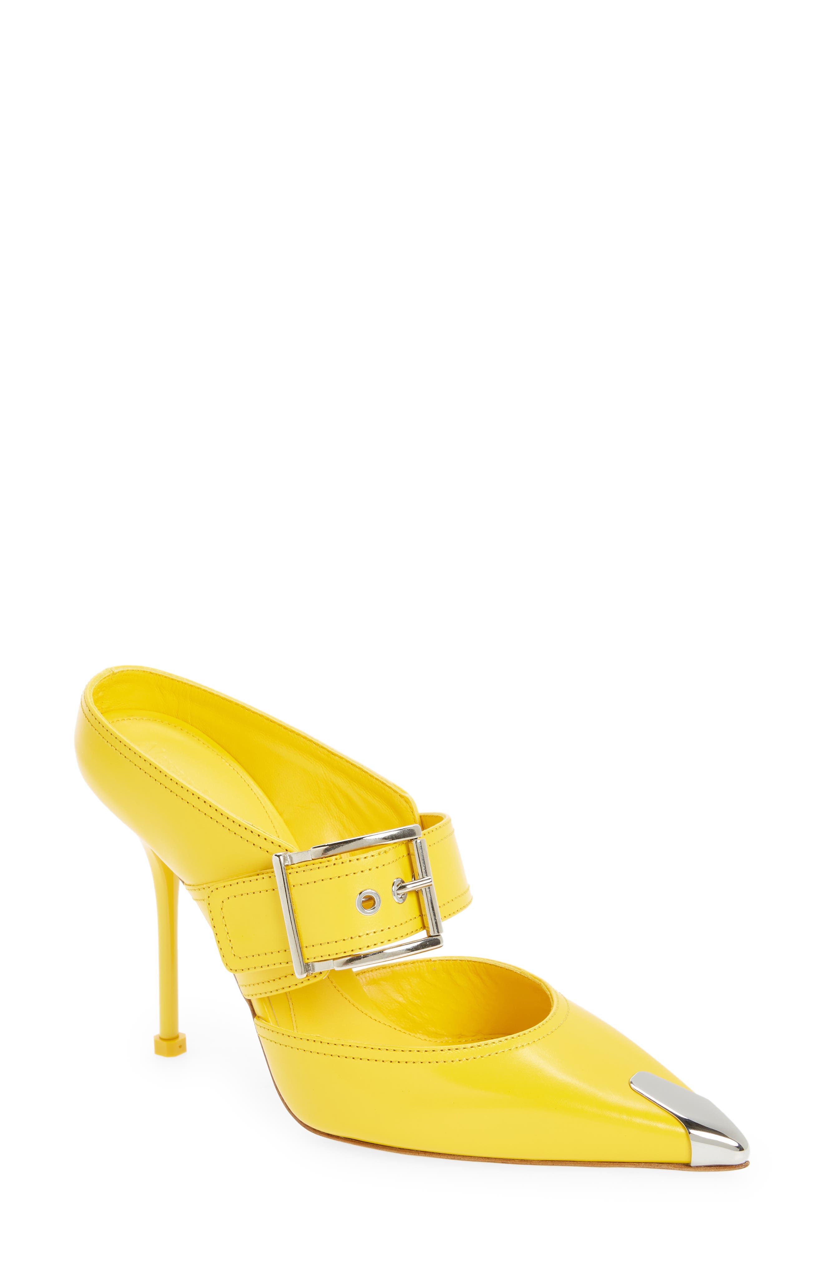 yellow designer heels