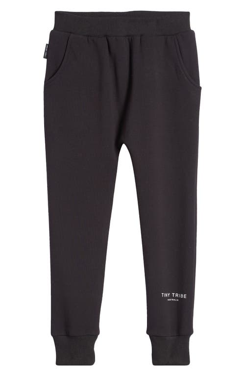 TINY TRIBE Kids' Core Signature Sweatpants in Black at Nordstrom, Size 4