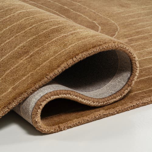 Jonathan Y Retro Bohemian Abstract Striped Handwoven Wool Area Rug In Light Brown/beige