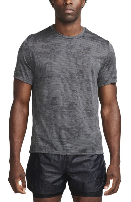 Shop Nike Dri-fit Adv Running Division T-shirt In Iron Grey/ Black