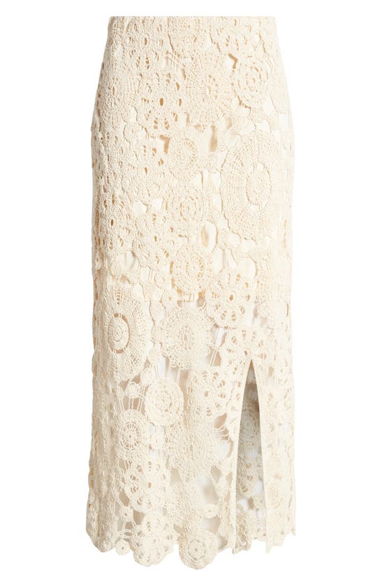 Shop Vero Moda Lili High Waist Crochet Skirt In Sand Dollar
