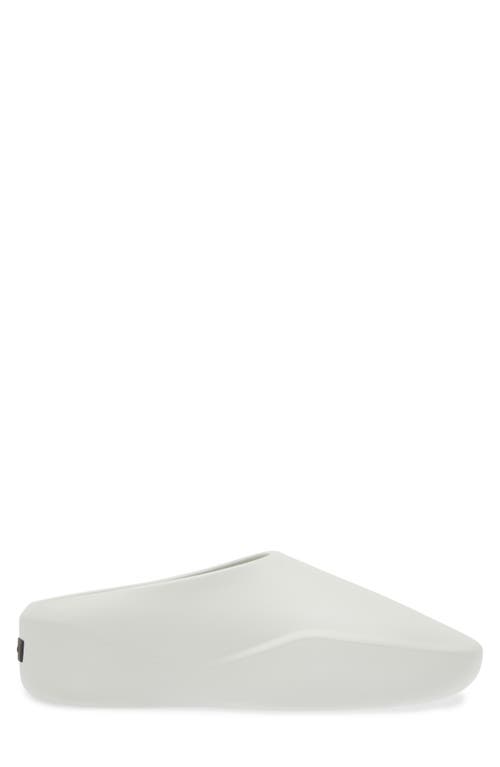 Fear Of God White Slip On Slides In Eva Glacier