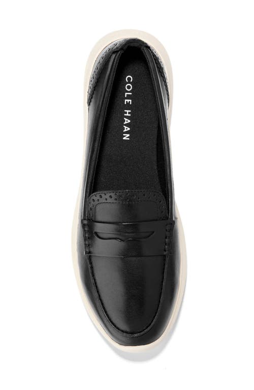 Cole Haan Zerogrand Meritt Leather Loafers In Black/ivory