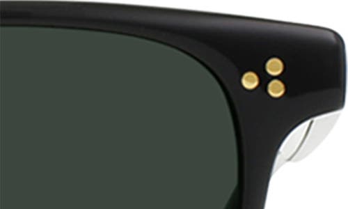 Raen Alvez Round Polarized Square Sunglasses In Recycled Black/green Polar