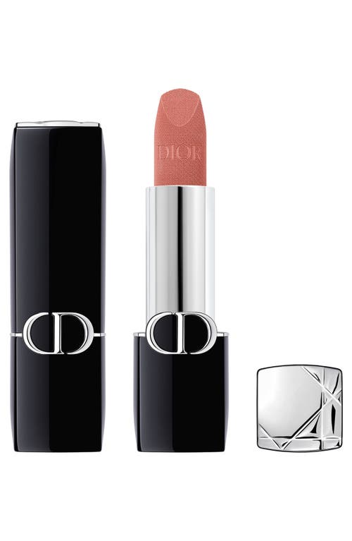 Rouge Dior Refillable Lipstick in 100 Nude Look/velvet at Nordstrom