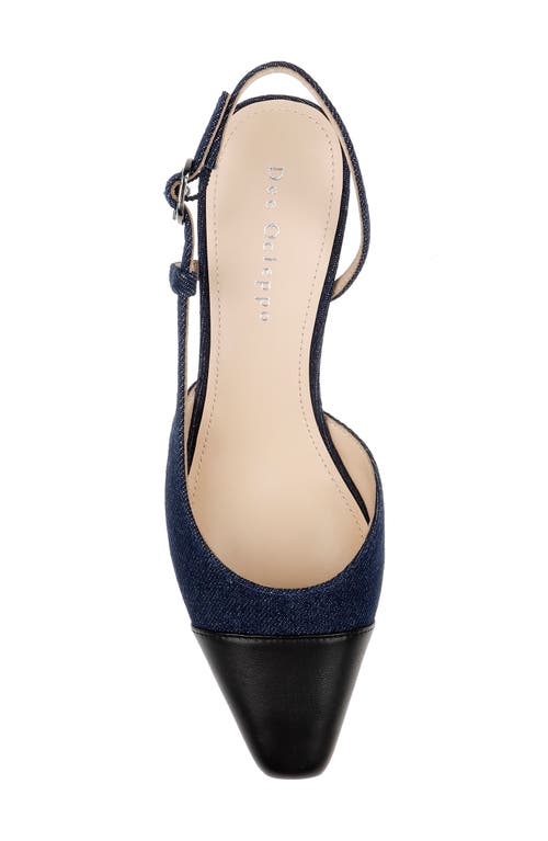 Shop Dee Ocleppo Naples Cap Toe Slingback Pump In Blue/black