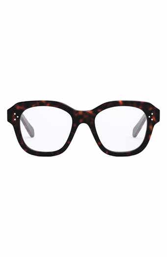 CELINE Triomphe 52mm Square Reading Glasses Nordstrom