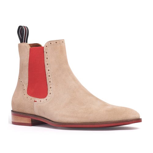 Carlos Santana Mantra Chelsea Boot In Cappucino Suede