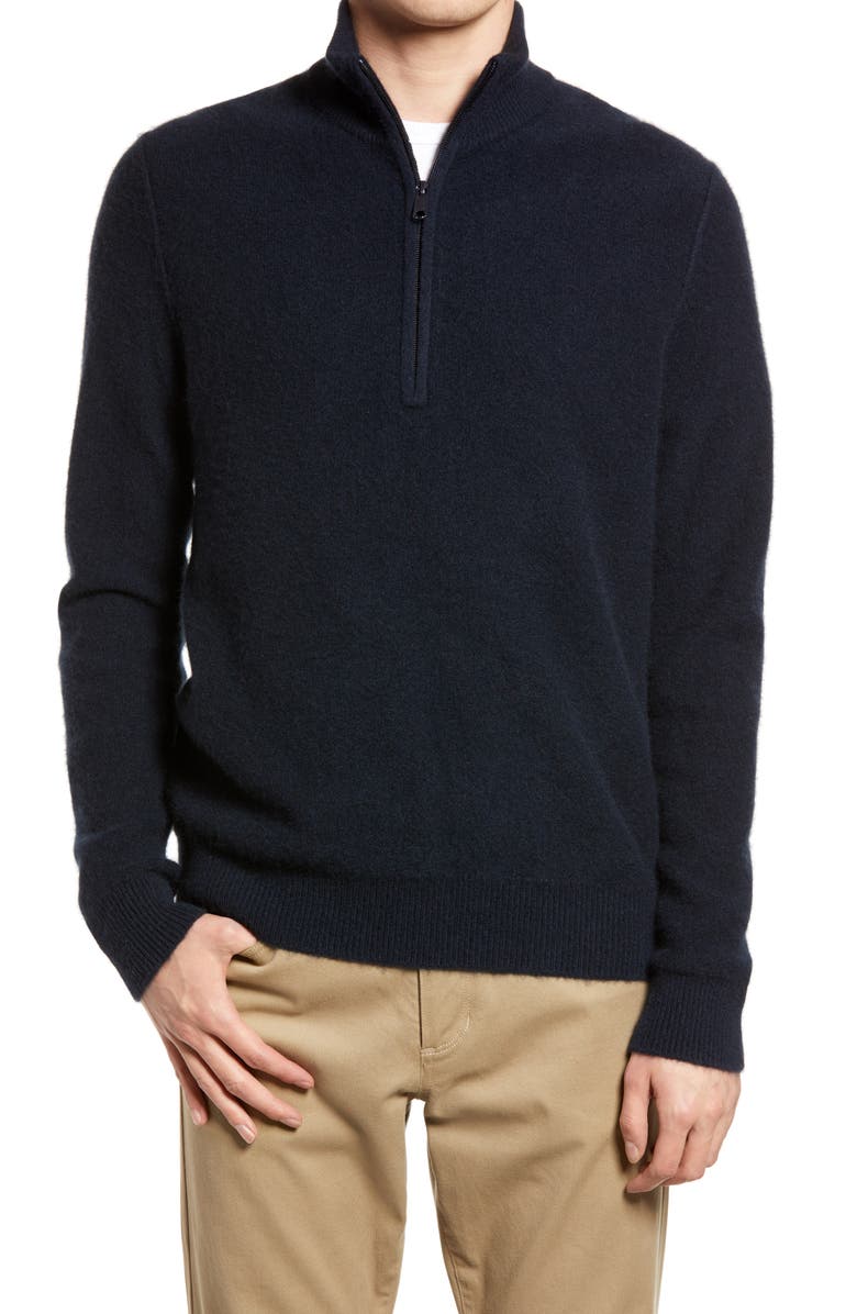 Vince Half Zip Cashmere Sweater, Main, color, 