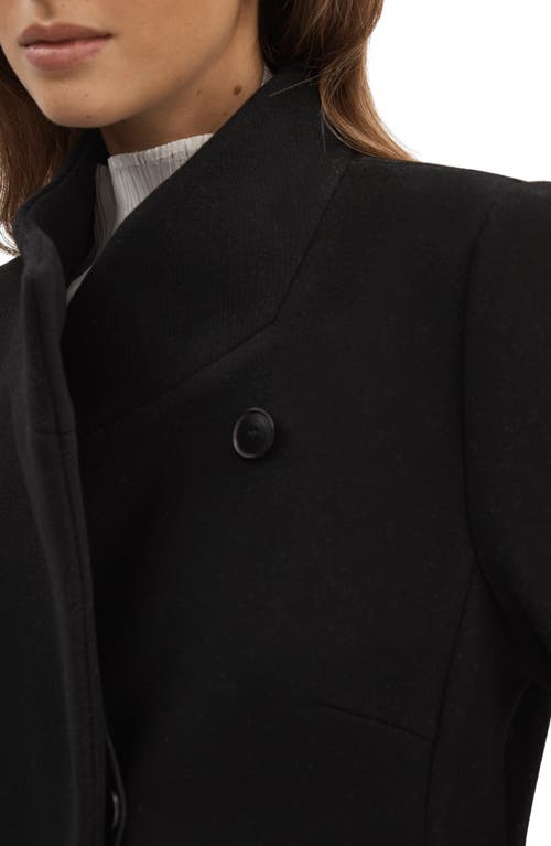 Shop Reiss Mischa Wool Blend Coat In Black