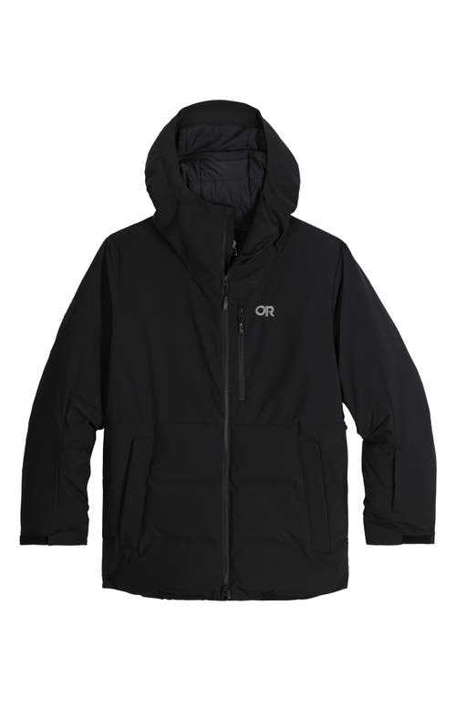 Shop Outdoor Research Snowcrew 700 Fill Power Down Hooded Jacket In Black