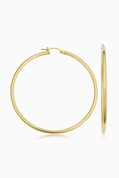ORADINA ORADINA 14K YELLOW GOLD EVERYTHING LARGE HOOP EARRINGS