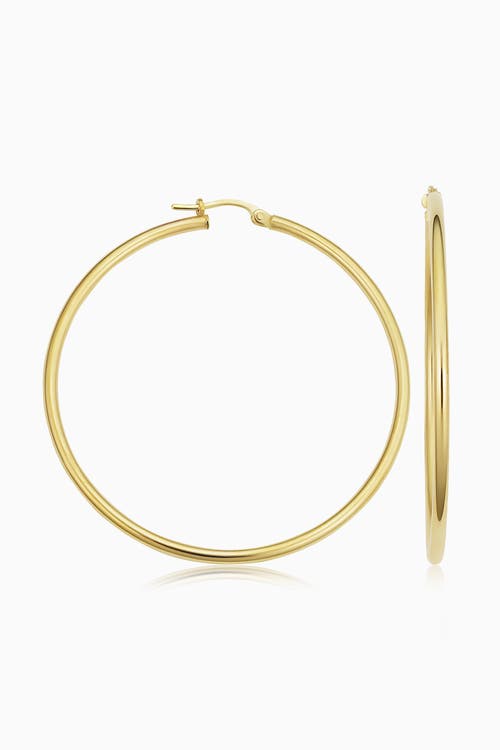 Shop Oradina 14k Yellow Gold Everything Large Hoop Earrings