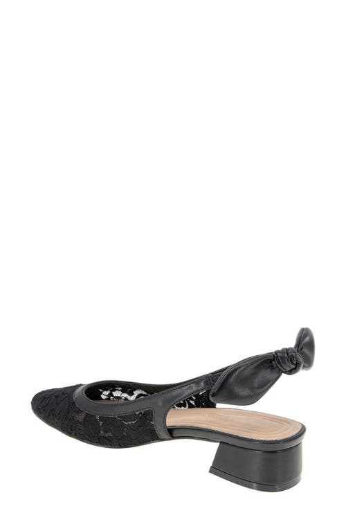 Bcbgeneration Women's Torna Lace Slingback Block Heel Pumps In Black Lace