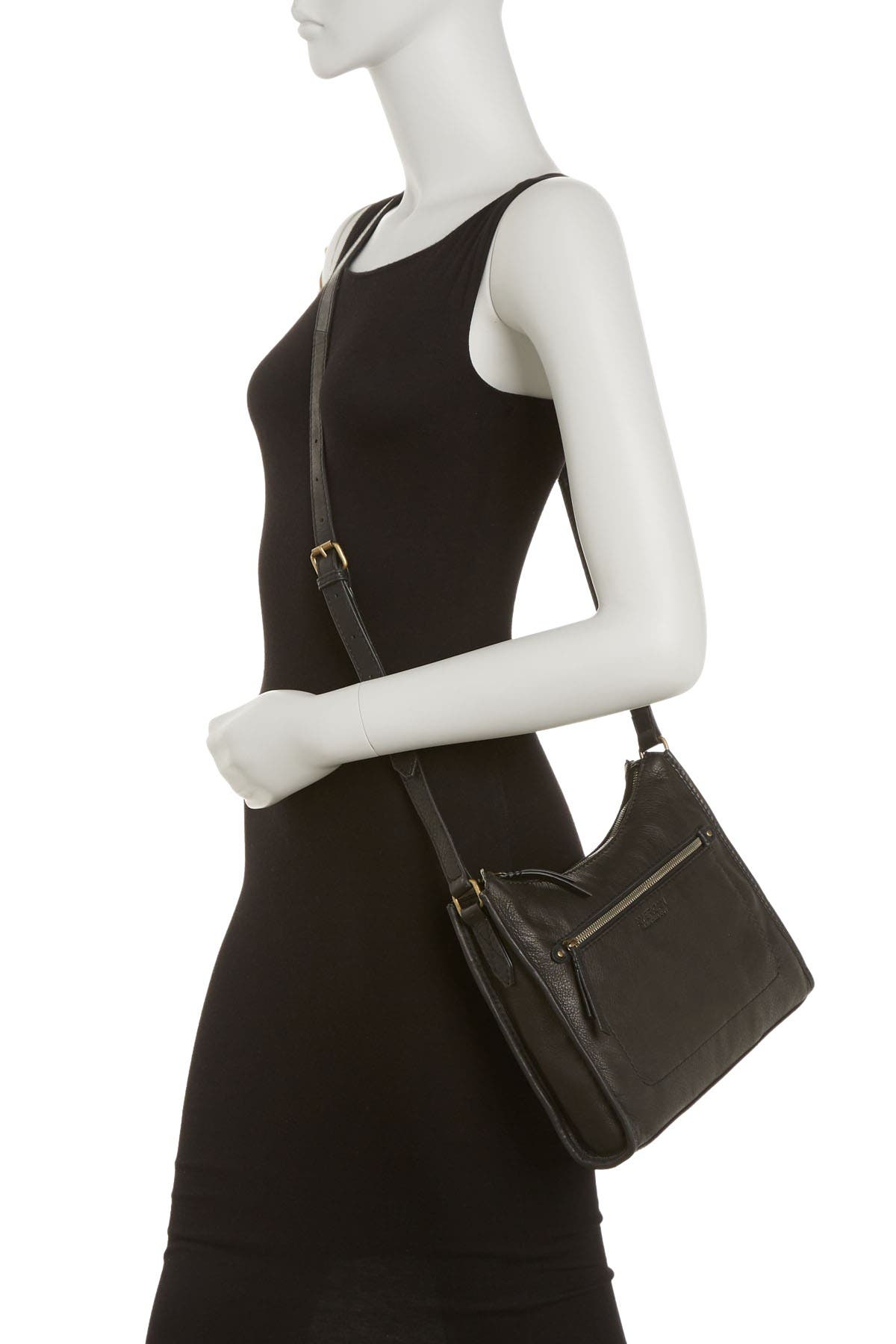 American Leather Co. Chadron Smooth Leather Crossbody In Black Smooth